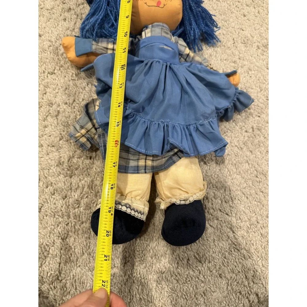 Handmade Rag Doll Blue Yarn Hair Dress Blueberry Muffin‎ Strawberry Shortcake - Picture 5 of 8
